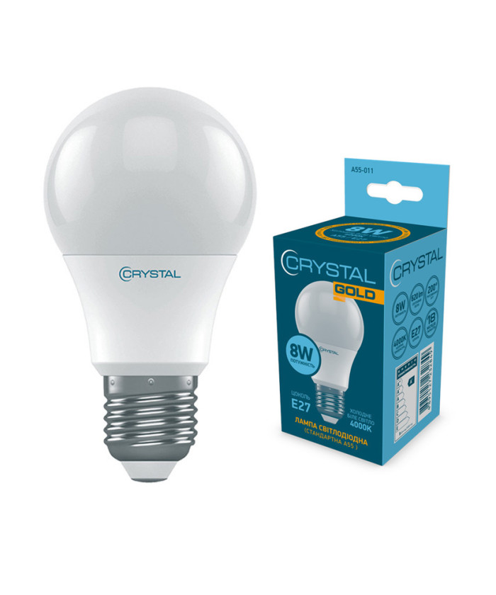 Лампа LED Crystal Gold E27 8W (A55-011)