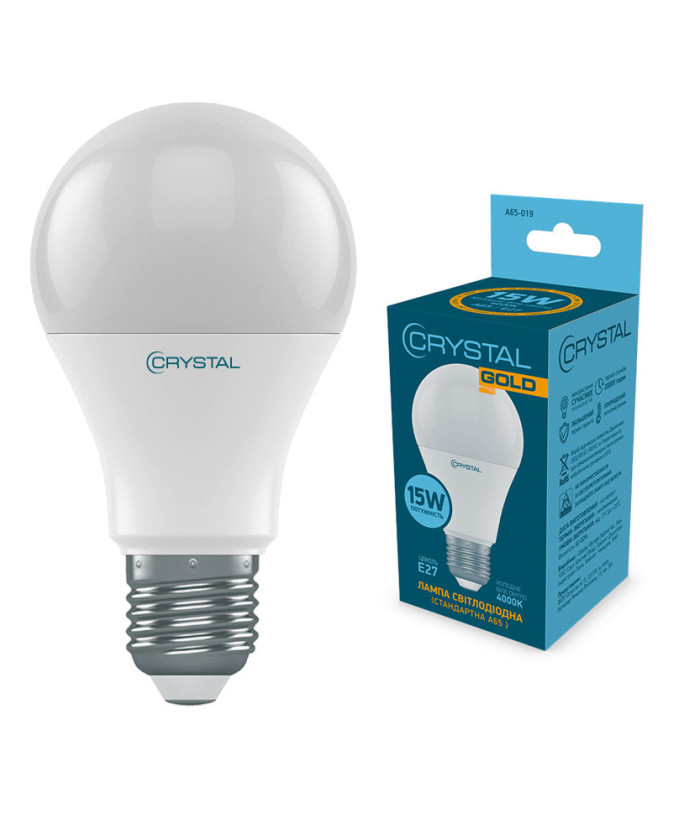 Лампа LED Crystal Gold E27 15W (A65-019)