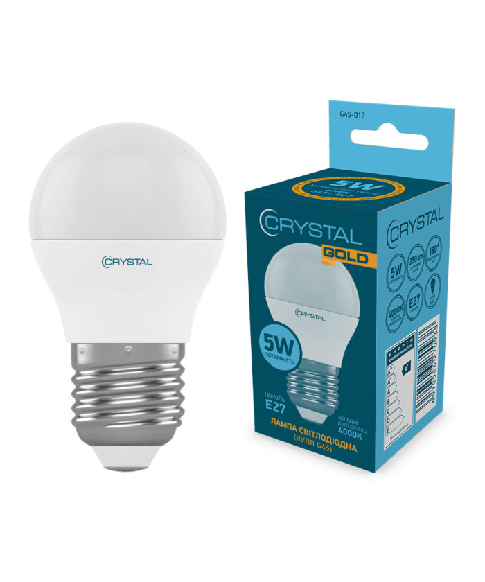 Лампа LED Crystal Gold E27 5W (G45-012)