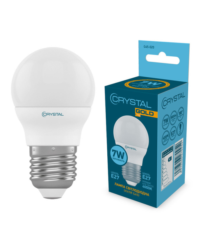 Лампа LED Crystal Gold E27 7W (G45-020)