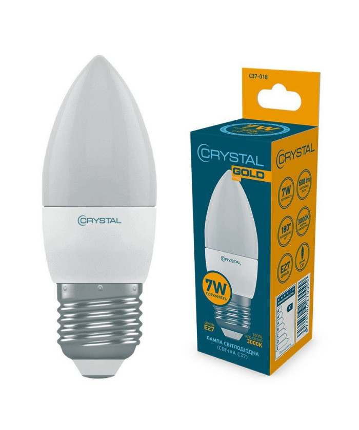 Лампа LED Crystal Gold E27 7W (C37-018)