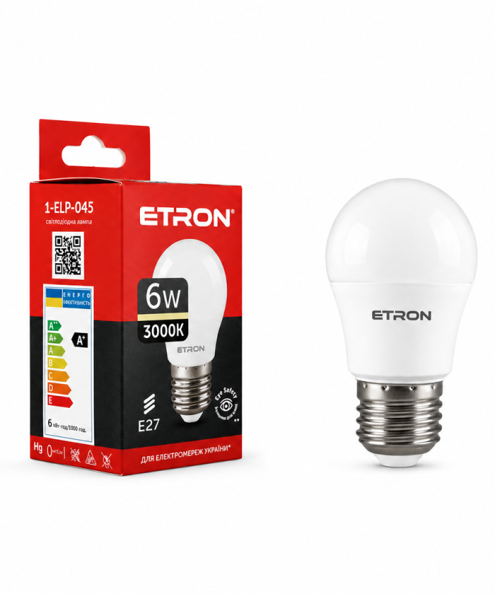 Лампа LED ETRON E27 6W (1-ELP-045)